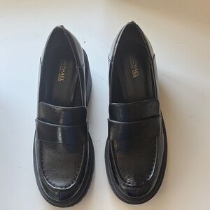 Michael Kors Shiny Black Loafers